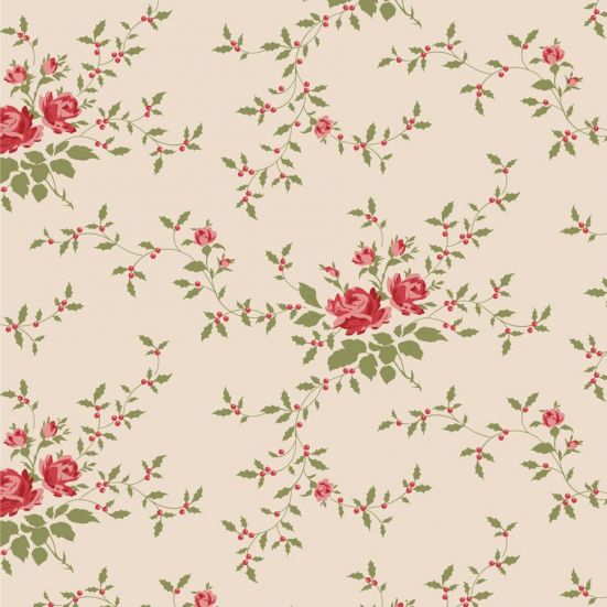 Tilda Merry Little Christmas Noel Cream Cotton