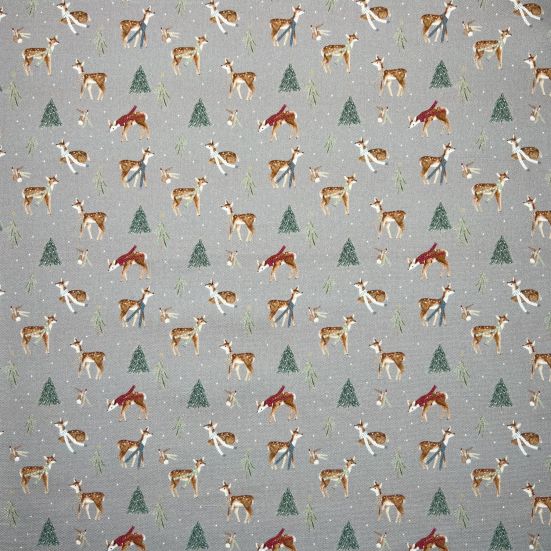 Winter Deer's, Grey Cotton Panama