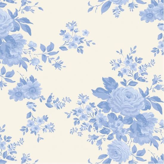 Tilda Something Blue Fabric  Carol Pale Blue