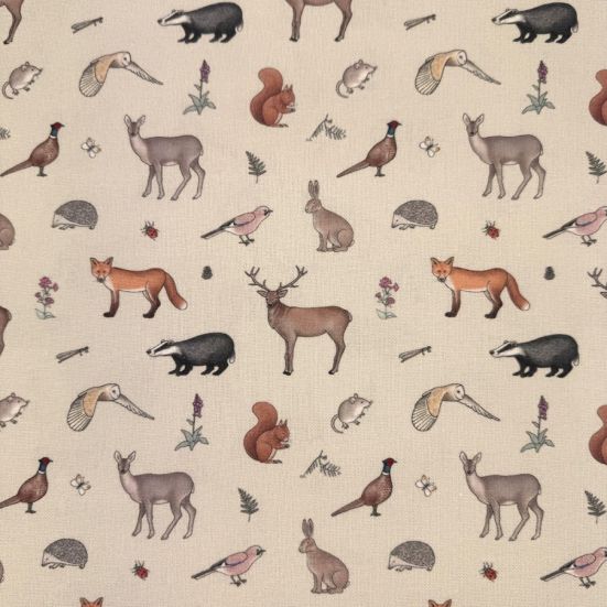 Forest Friends Linen by Emma Lawrence designs