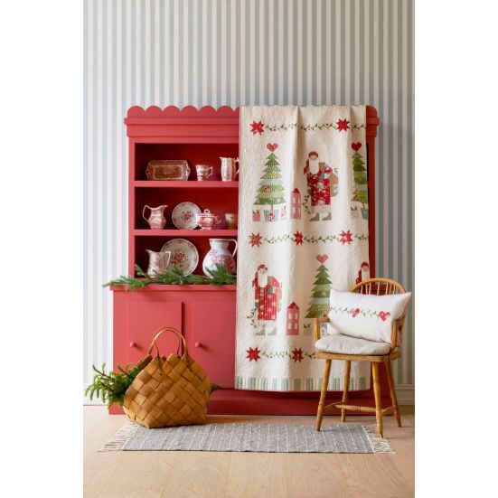 Tilda Merry Little Christmas Holly Red Cotton