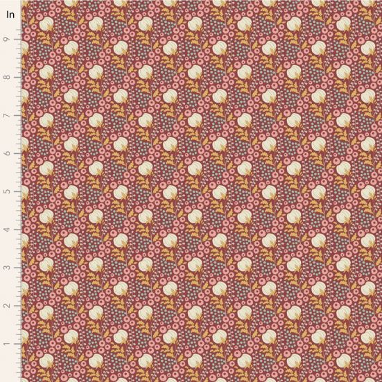 Tilda Sanctuary Cotton Field Maroon