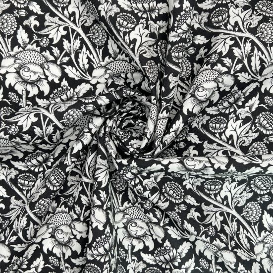 William Morris White Flowers Cotton