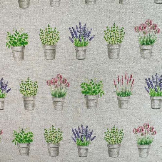 Flower Pots Cotton Canvas