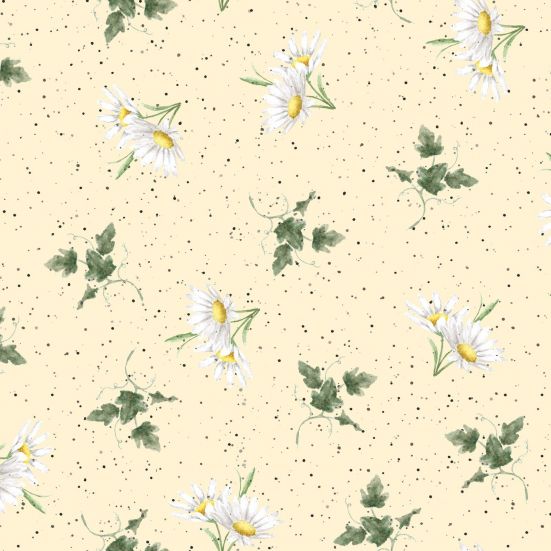 Wrendale Bramble Patch Daisy Yellow Cotton