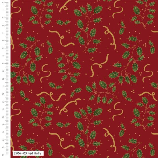 Red Holly Metallic Cotton