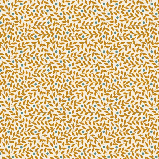 Tilda Village Life Lillian Ochre Cotton