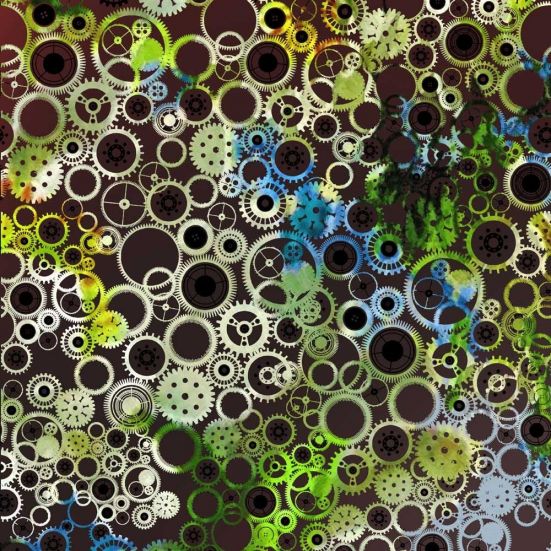 Peter Parling Green Gears Cotton