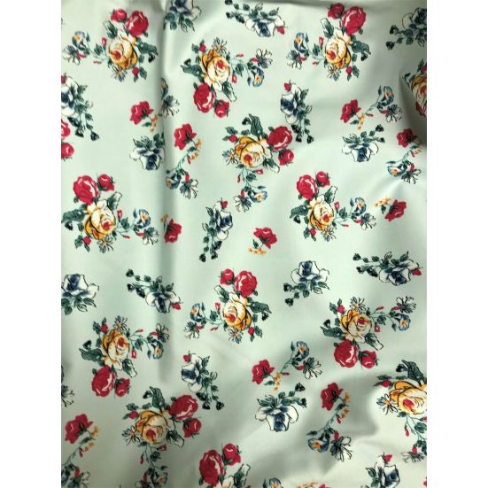 Jardin Cotton Sateen Spandex Mint