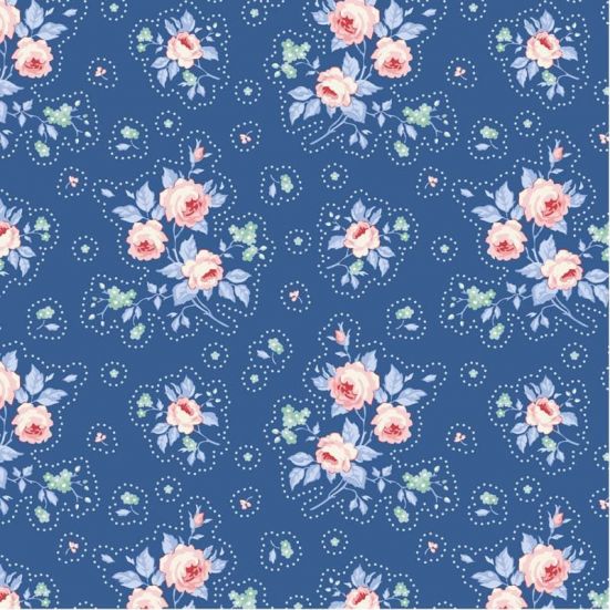 Tilda Something Blue Fabric First Kiss Denim