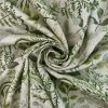 Green and Grey Floral Cotton Canvas