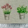 Flower Pots Cotton Canvas