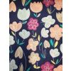 Polycotton, Navy with Multi Flowers