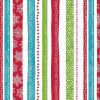 Stof My Hearts Belongs to Christmas White/Green Strip Cotton