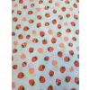 Polycotton, Pale Blue with Strawberry