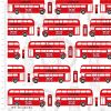 Happy & Glorious London Bus Cotton