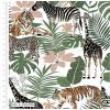Safari Animals White Cotton