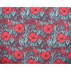 Polycotton Blue with Poppy