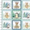 Forest Friends Blue Plaid Patch Cotton