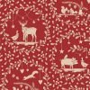 Tilda Merry Little Christmas Paperscenes Burgundy Cotton