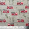 Fire Engine Linen, Cotton Panama