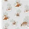 WOODLAND HIDDEN ANIMALS 100% Cotton