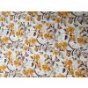 Viscose, White and Yellow Floral