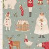 Tilda Merry Little Christmas Winter Friends Duck Egg Cotton