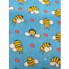 Polycotton, Blue with Funny Bees