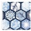 Indigo Elements Hexagon Navy Cotton